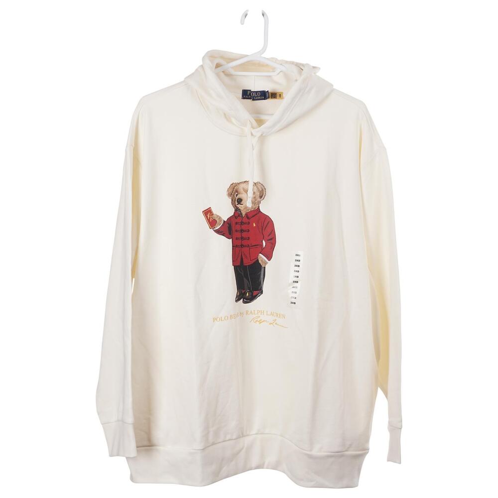NWOT Polo Ralph Lauren Hoodie 3XB Lunar New Year Polo Bear Ivory Pockets